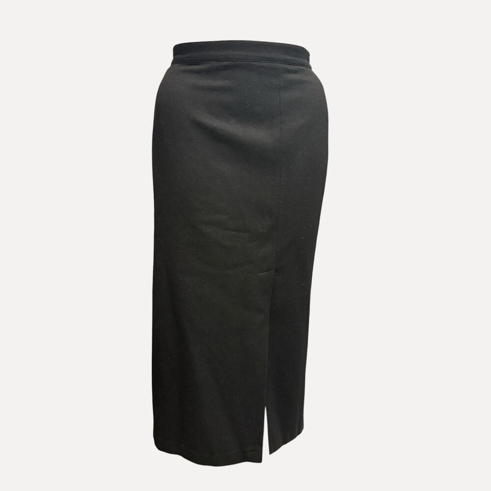Vintage Sag Harbor 100% Wool Skirt Front Slit Pencil Midi Maxi Skirt 14